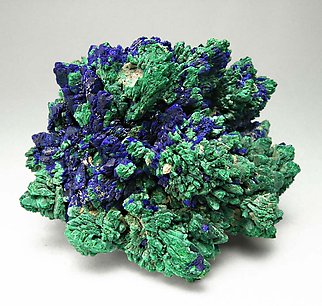 Azurite with Malachite. Rear