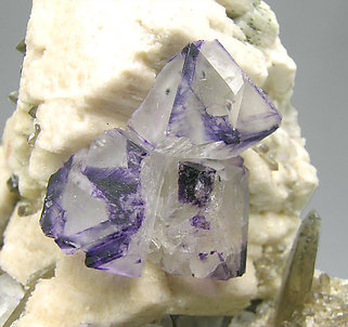 Fluorite with Quartz and Microcline. 