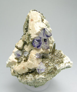 Fluorite with Quartz and Microcline.