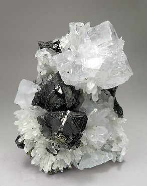 Fluorite with Quartz and Sphalerite.