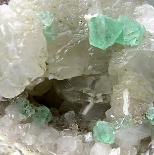 Fluorite with Calcite. 