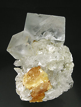 Fluorite with Beryl, Scheelite and Muscovite. Rear