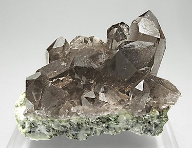 Quartz (variety smoky) with Actinolite.