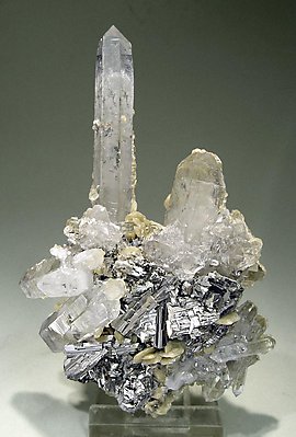 Arsenopyrite with Quartz and Siderite.