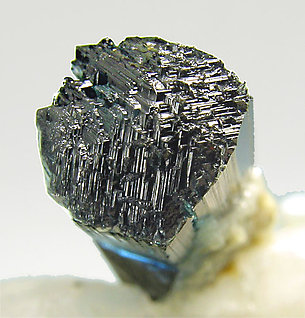 Elbaite (indicolite) with Quartz. Top