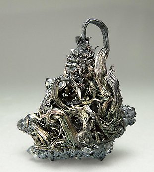 Silver with Acanthite. Front