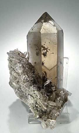 Smoky Quartz doubly terminated. Side