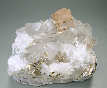 Topaz with Quartz, Cleavelandite, Moscovite and Fluorite.