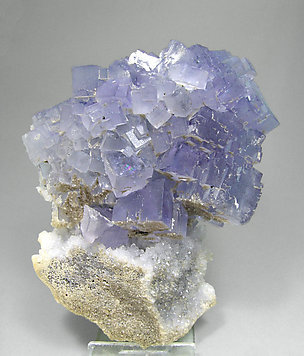 Fluorite with Quartz. Front