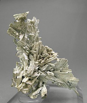 Plata nativa pseudomorfizando Dyscrasita. Vista posterior