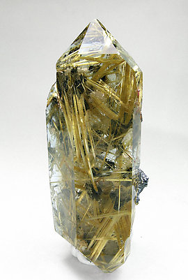 Smoky Quartz with Rutile and Hematite.