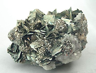 Marcasite with Pyrite, Arsenopyrite, Calcite and Dolomite.