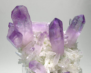 Quartz (variety amethyst) with Epidote. 