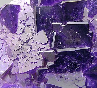 Fluorite with Calcite. 