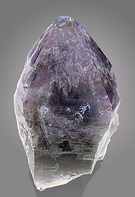 Quartz (variety amethyst) with smoky Quartz and Microcline. Front