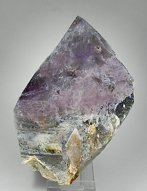 Quartz (variety amethyst) with smoky Quartz and Microcline. Side