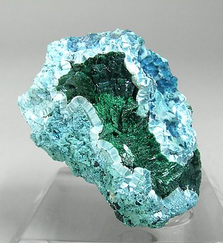 Plancheite with Malachite.