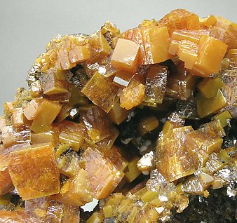 Wulfenite with Calcite. 