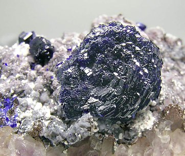 Azurite with Dolomite. 