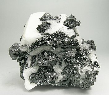 Braunite with Calcite.