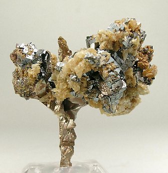 Copper with Cerussite and Cuprite. Rear