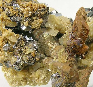 Copper with Cerussite and Cuprite. Top