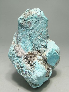 Turquoise pseudo Apatite with Muscovite. Front