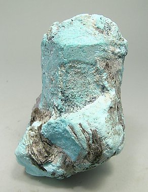 Turquoise pseudo Apatite with Muscovite. Side