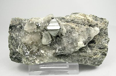 Carrollite with Calcite and Quartz. 