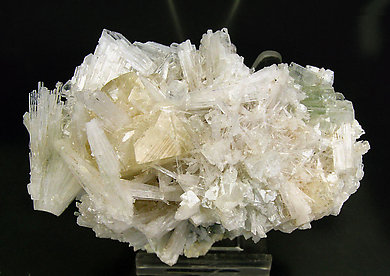 Powellite with Scolecite and Fluorapophyllite-(K). 
