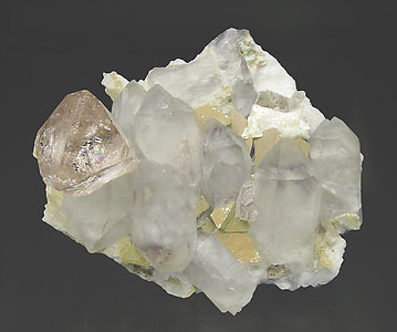 Topaz with Quartz and Mica. Side