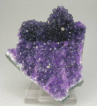 Quartz (variety amethyst) with Calcite. Front