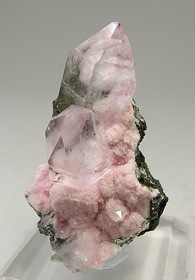 Rhodochrosite with Quartz. 