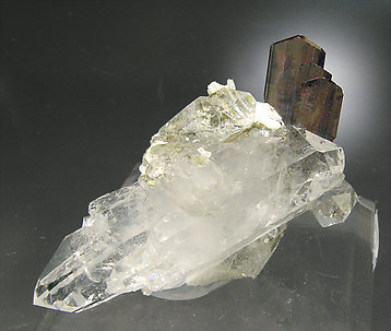 Brookite with Quartz.