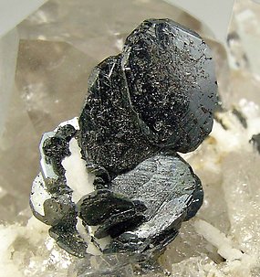 Hematite with smoky Quartz. 