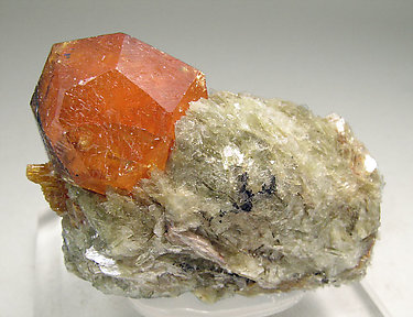 Spessartine with Kyanite and Mica. Front