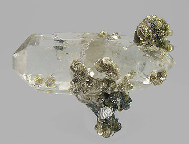 Doubly terminated Quartz with Arsenopyrite and Muscovite.