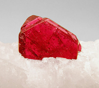Twinned Spinel with Calcite. 