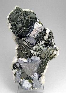 Sphalerite with Galena, Calcite and Fluorite.