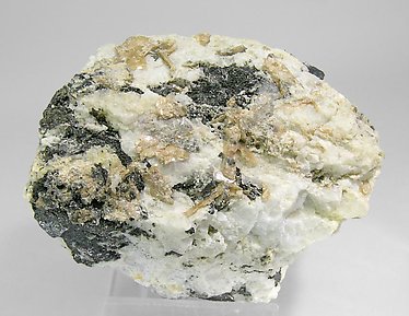 Wulfenite (variety chillagite) with Fluorite and Galena. 