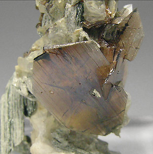 Brookite with Calcite. 