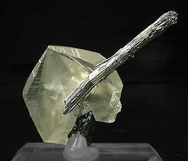 Calcite with Stibnite. Rear