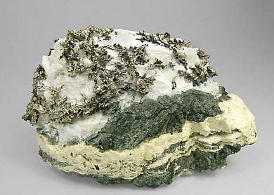 Dyscrasite with Silver, Allargentum and Calcite.