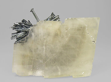 Baryte with Stibnite.