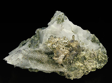 Allargentum with Dyscrasite, Silver, Calcite and Actinolite.