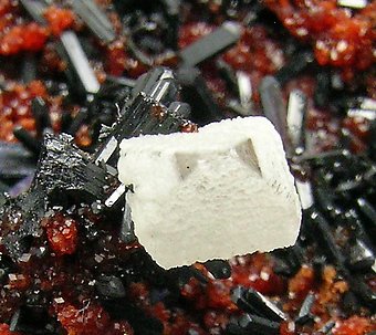 Gaudefroyite with Andradite and Baryte. 