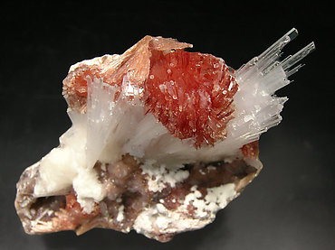 Inesite with Natrolite. Top