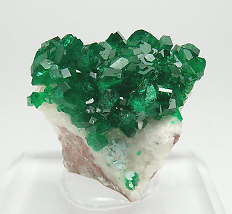 Dioptase with Calcite. Rear