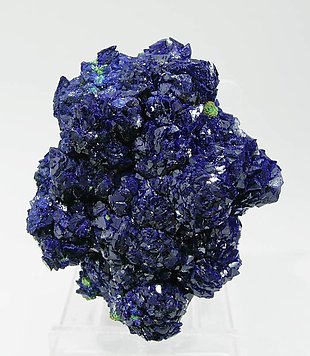 Azurite with Malachite. Rear