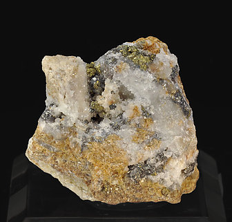 Freibergite with Siderite and Quartz. 